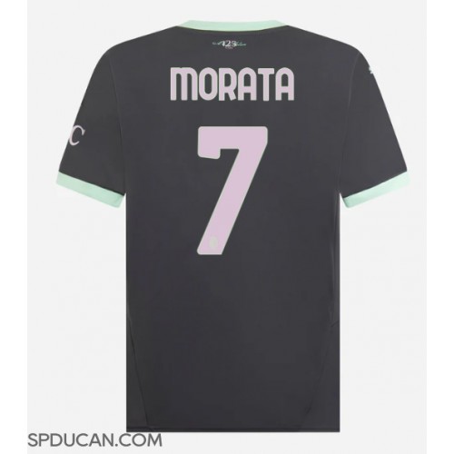 Muški Nogometni Dres AC Milan Alvaro Morata #7 Rezervni 2024-25 Kratak Rukav